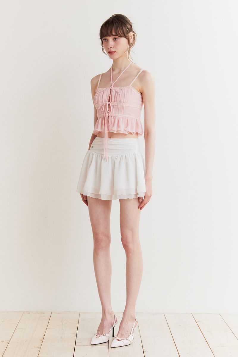 WHISPER BUTTON TOP pink