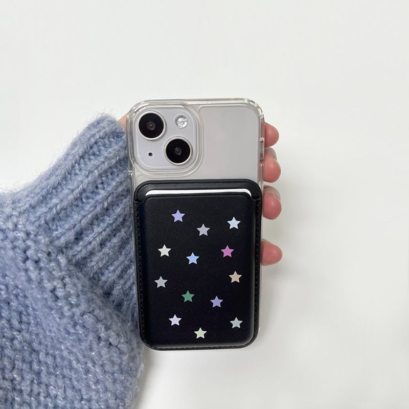star magsafe black card wallet (single product)