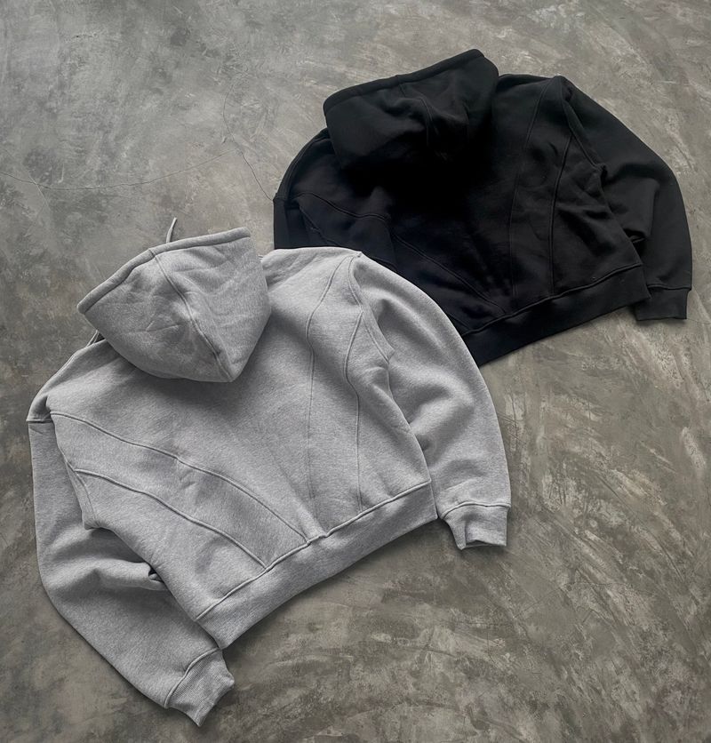 RIPOFFF Boxy Zip Hoodie