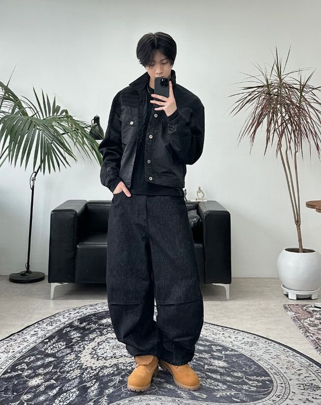 Lafren Crop Mix Knit Jacket
