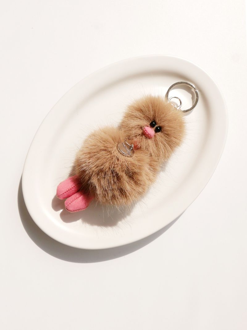 Cosymosy Mini Bird Keyring - Latte