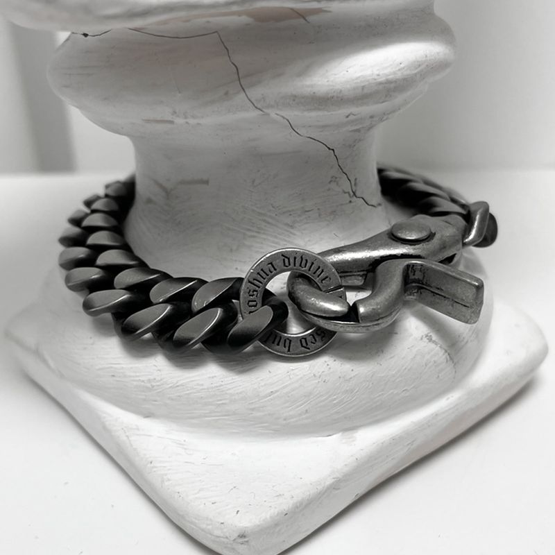BLESSED BULLET（ブレスドブレット）の「[BLESSEDBULLET]black line CURVE chain bracele_10mm（Accessories）」