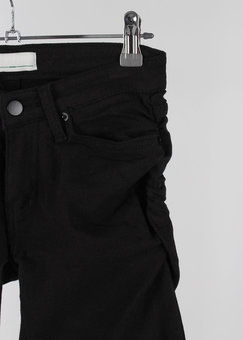 HIP SHIRRING BOOTS CUT PANTS