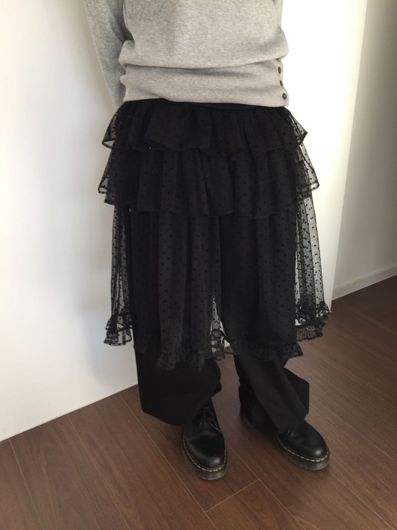 Glass Dot Layer Skirt (3color)