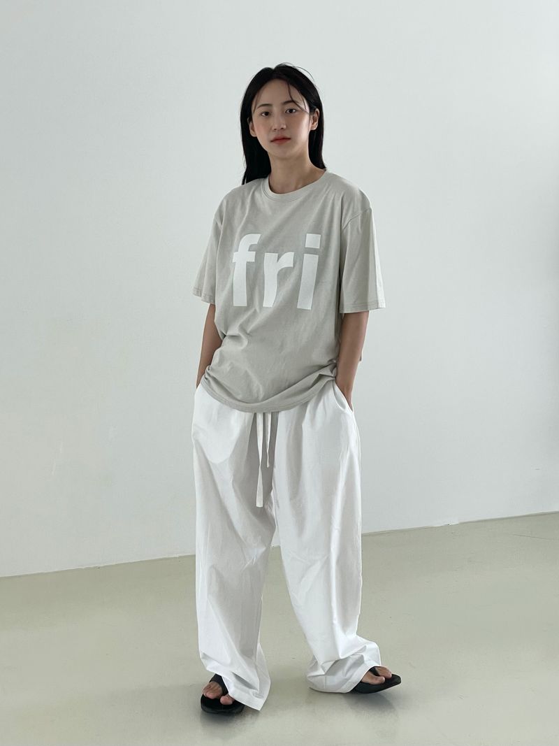 Natural Sleeky string pants