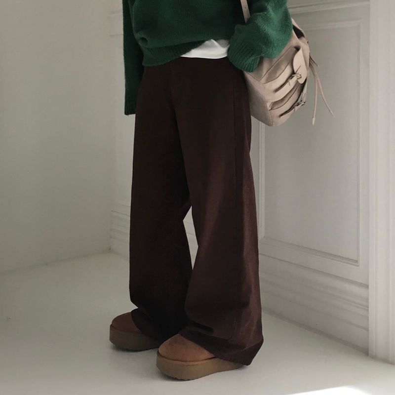 【BELLIDE MADE】裏毛起毛オールデイベーシックコットンワイドパンツ