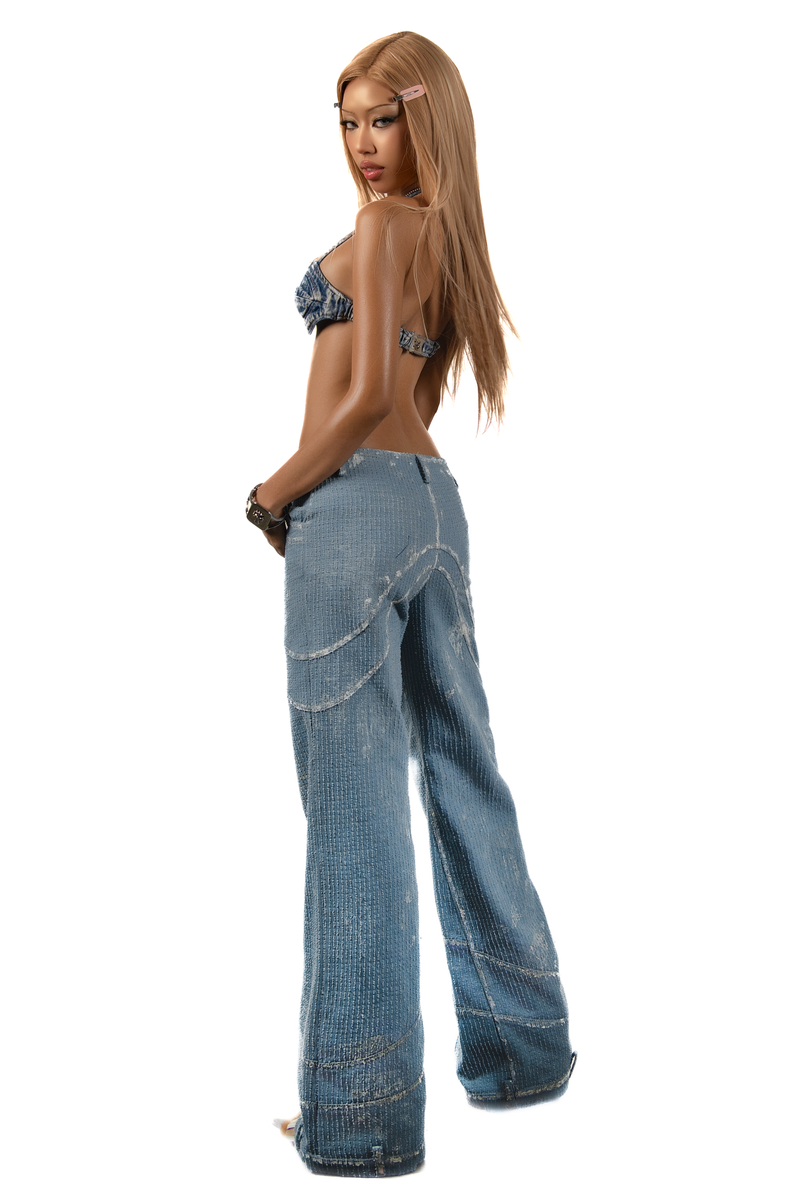 POP Infinity Denim Bra Top