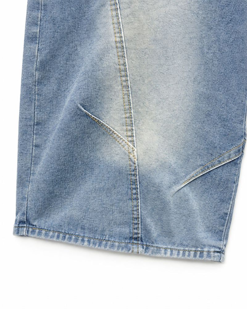 Rond Curved Washed Bermuda Denim