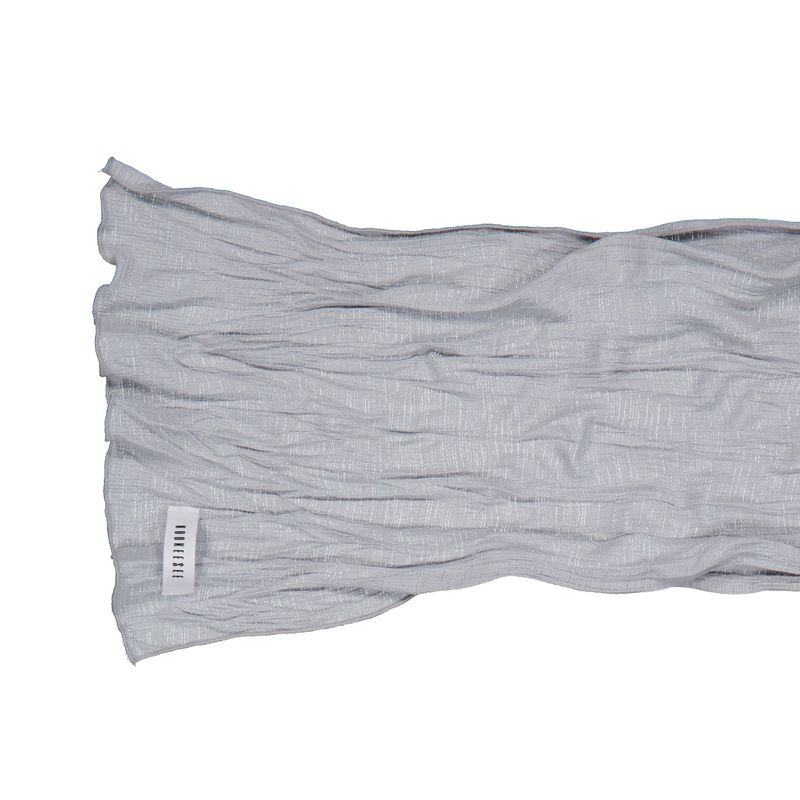 Wave Crinkled Long Scarf (light grey)