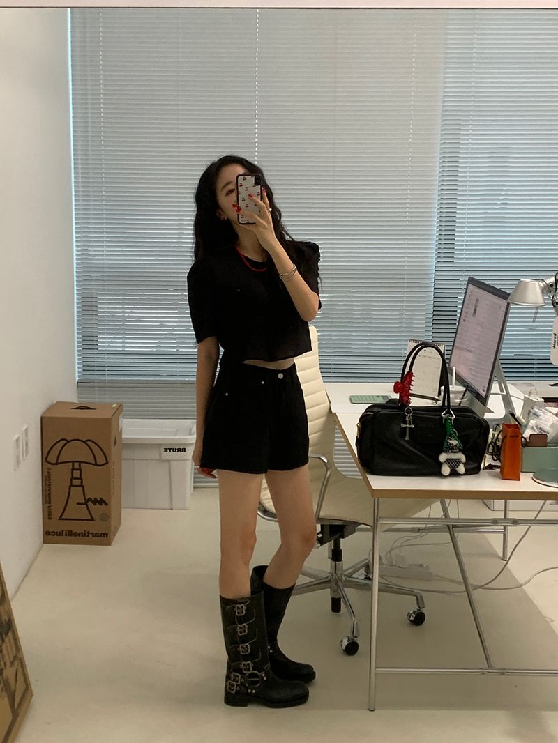 [MADE] ERT SEE-THROUGH PUFF BLOUSE