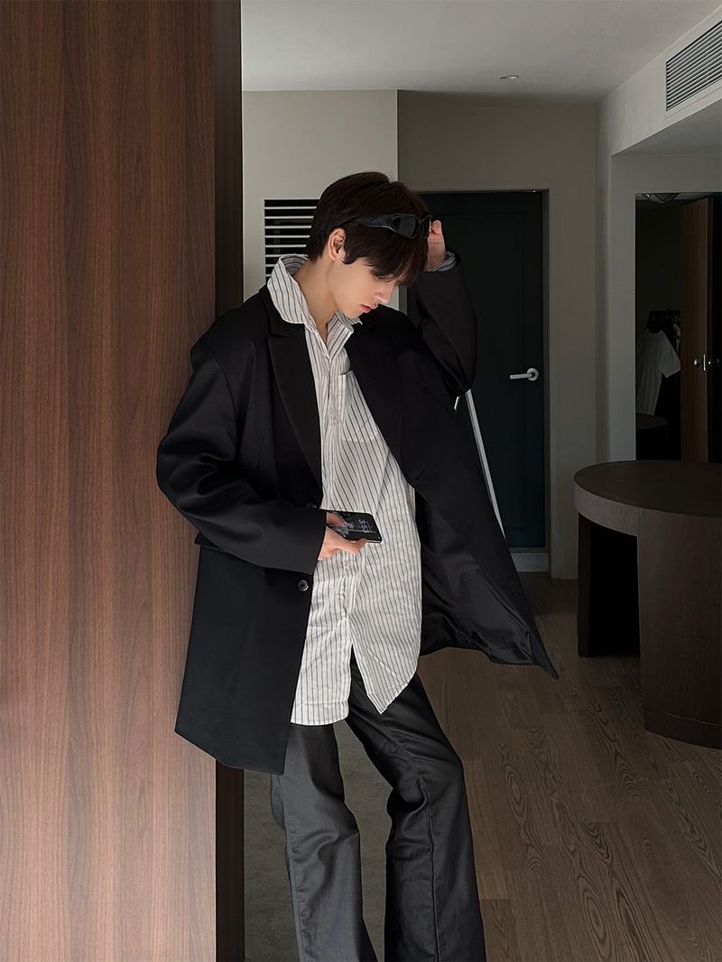 ASCLO Power Shoulder Blazer (3color)