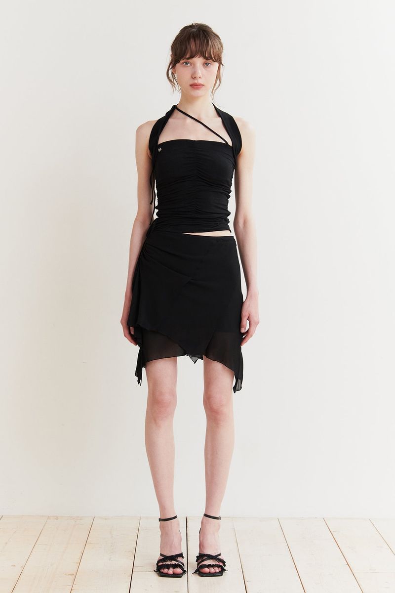 FAIRY HALTER TOP black