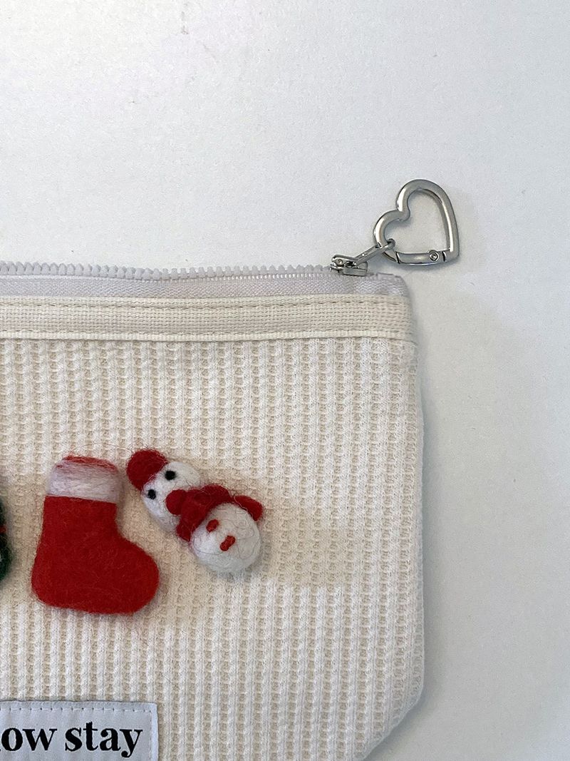 lss basic pouch (L size) _ waffle ivory
