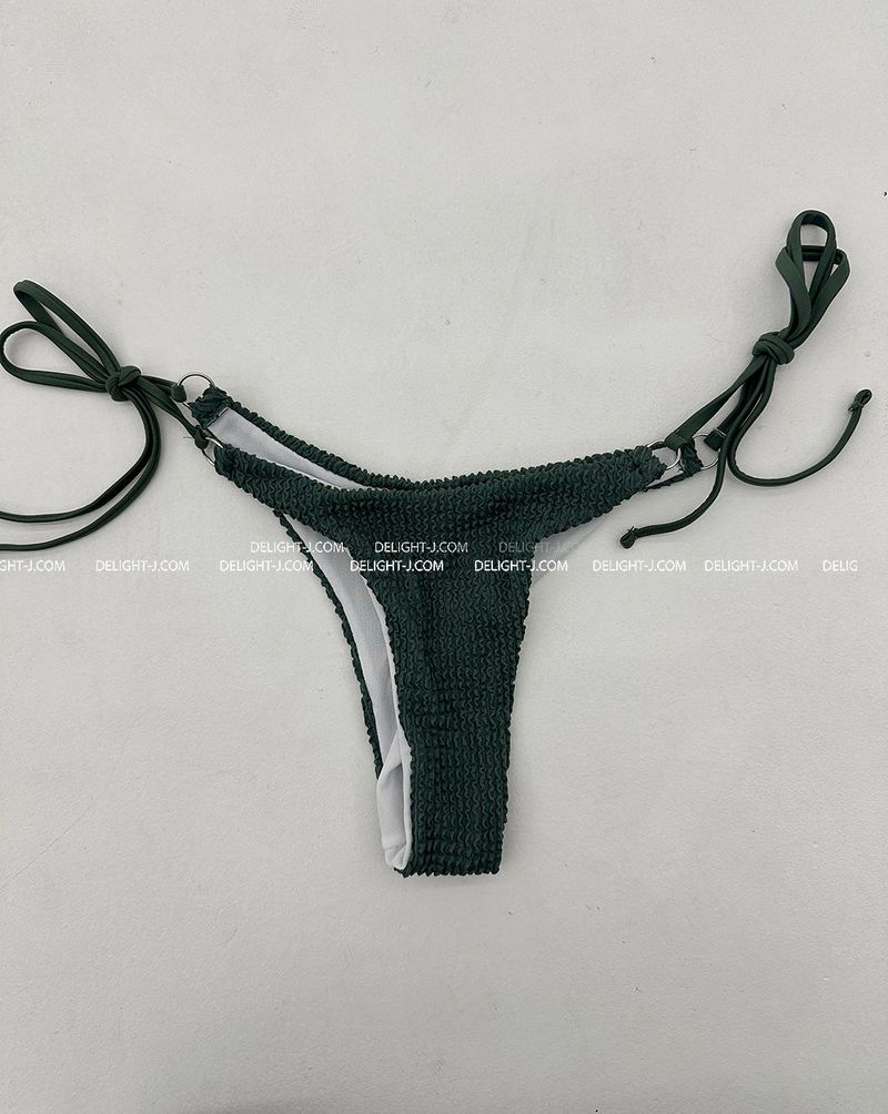 Ring point ribbed bikini