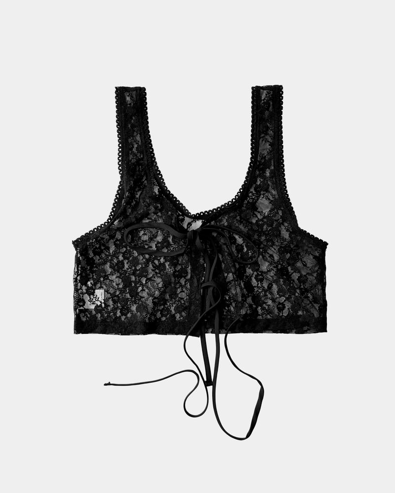Sheer Lace Cropped Vest