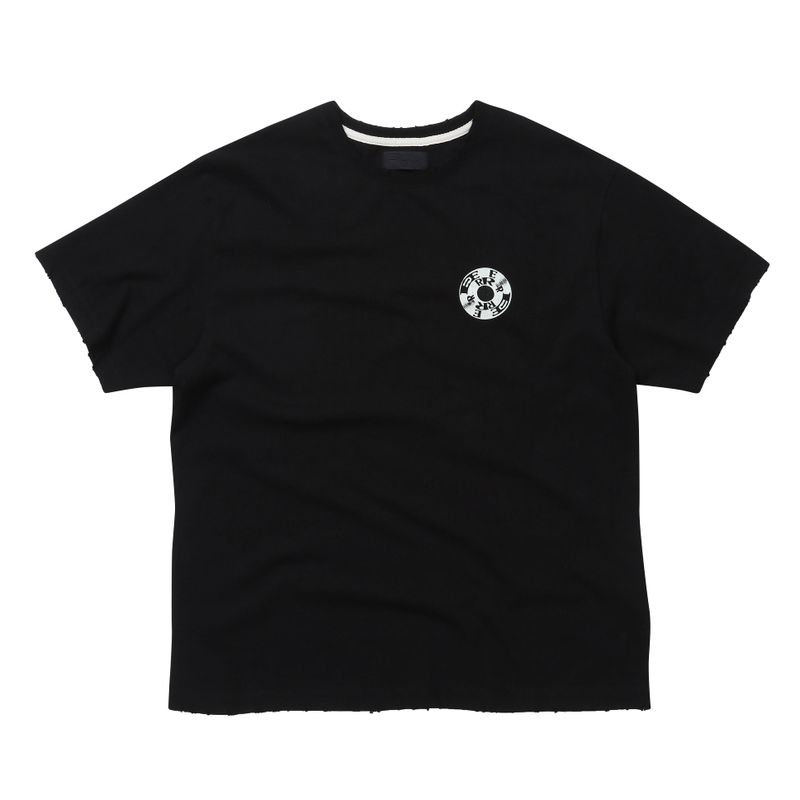 EEERRR Record artwork damage washing T-shirt (Black)