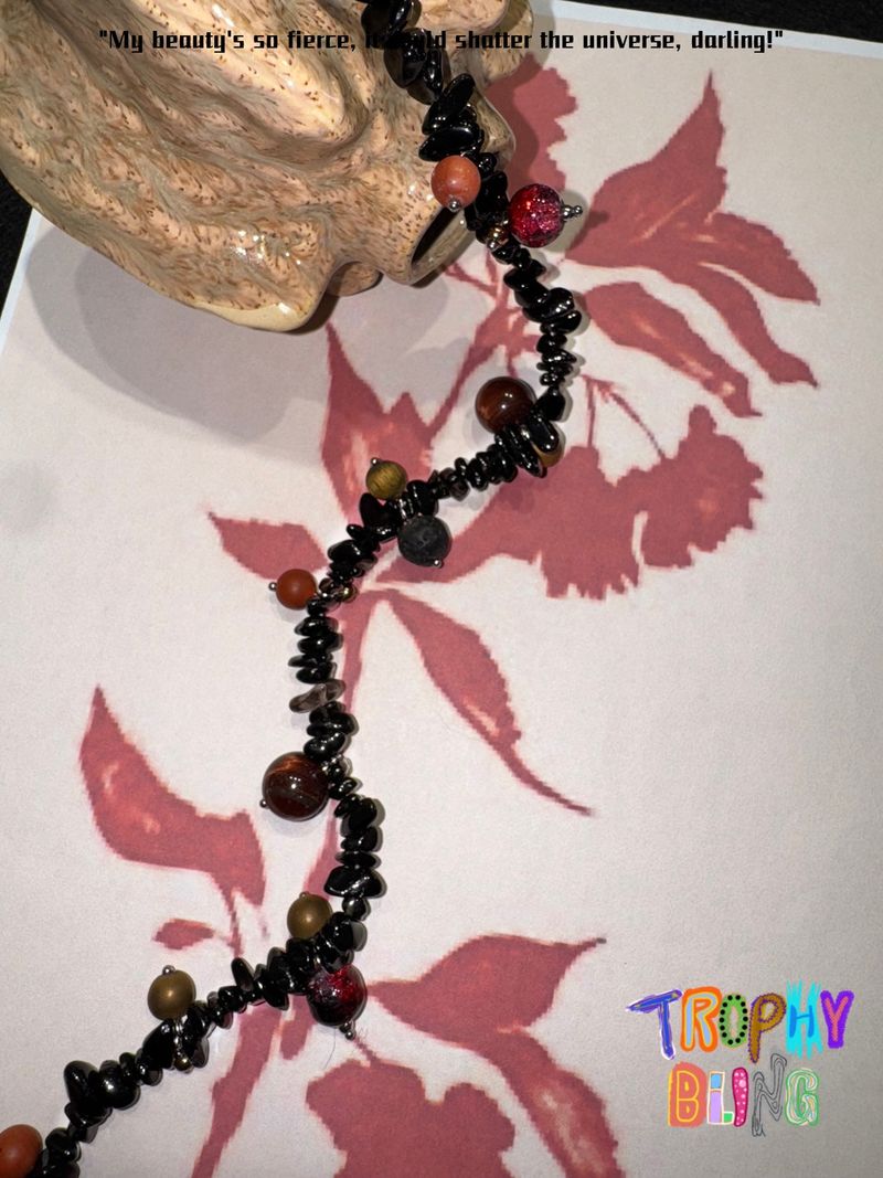 Natural Agate Ball Necklace-02
