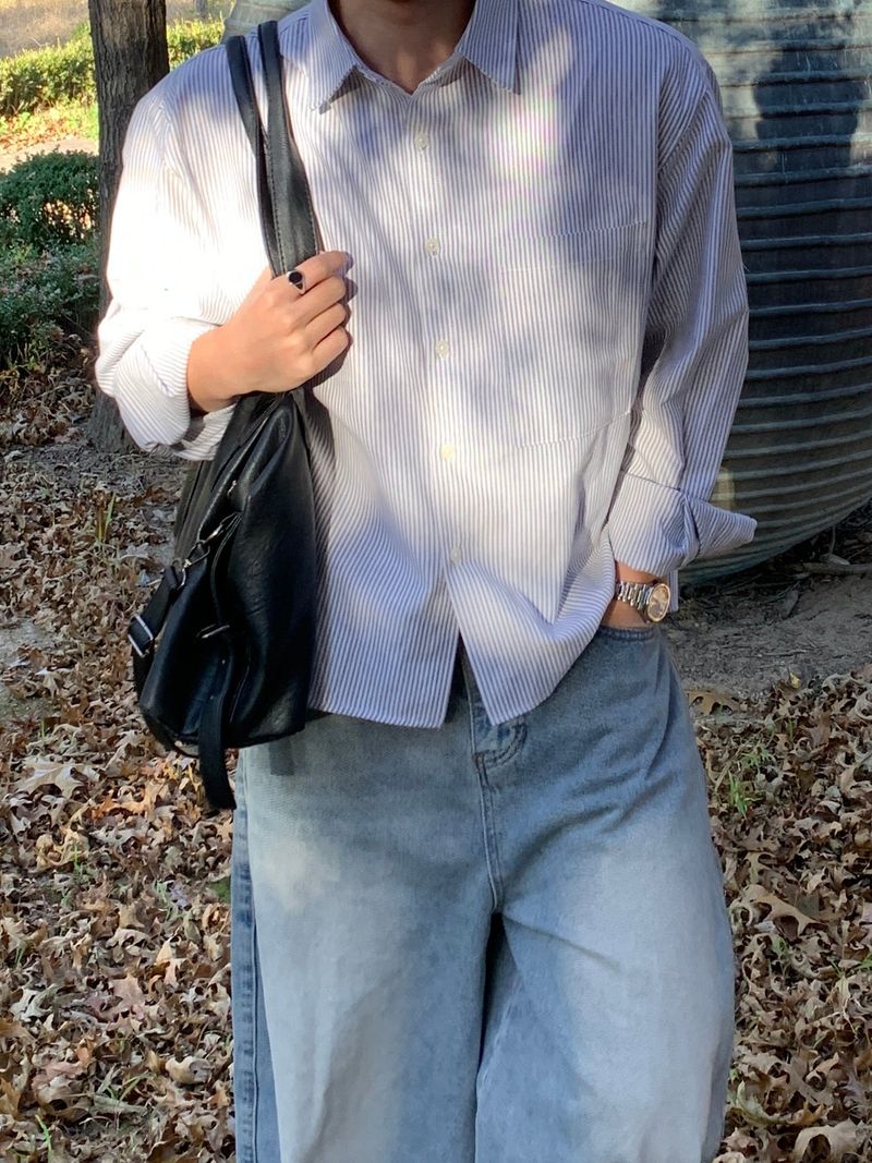 Mensfloor（メンズフロア）の「Huelga Oxford Strapped Cropped Shirt（Tops）」