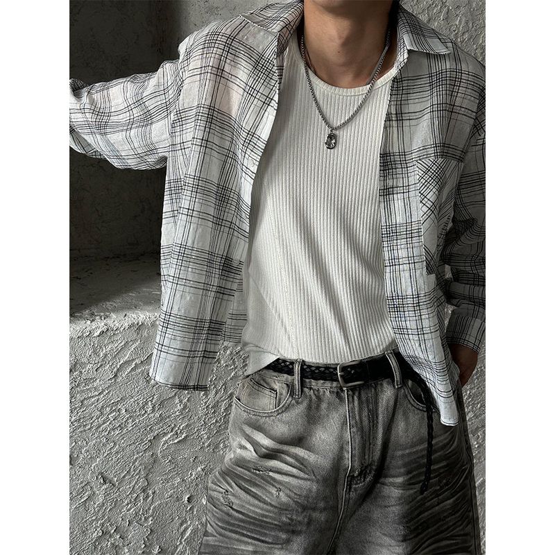 LAURANT（ロラン）の「[S/S] チェッククロップリネンシャツ (3color)（トップス）」