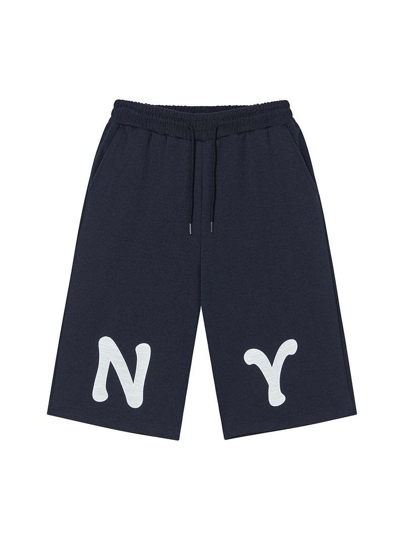 NY APLIQUE CAPRI PANTS NAVY