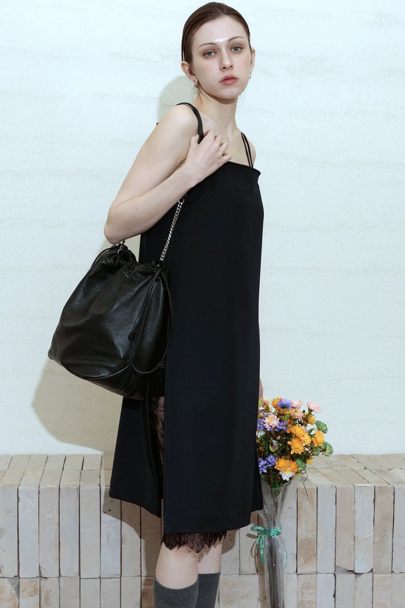 DEEP SLIT DRESS_NAVY