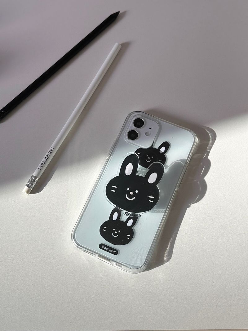 Three black bunnies jelly case (iphone case)