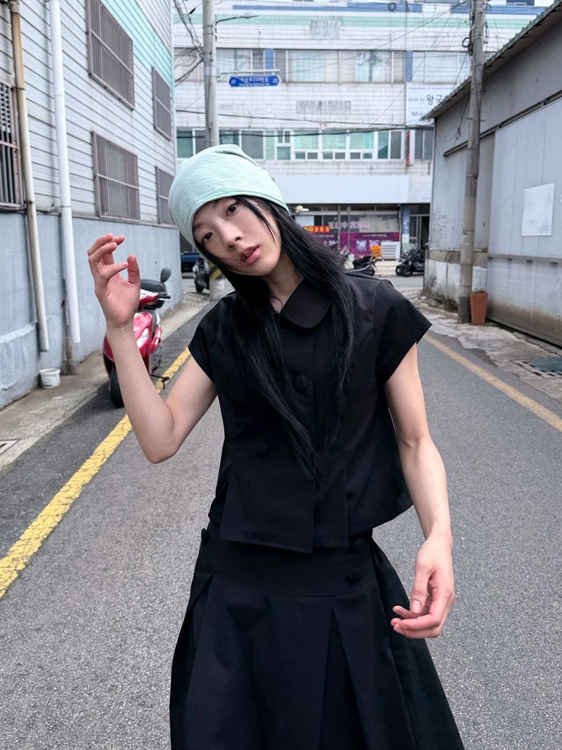 WOOHWA（ウファ）の「DOUBLE BUTTON SHORT JACKET（Jackets/Outerwear）」