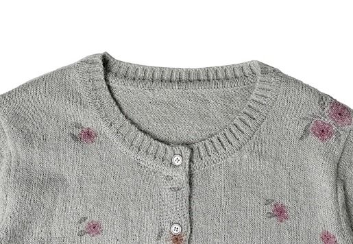 Nyoa Flower Button Knit Cardigan
