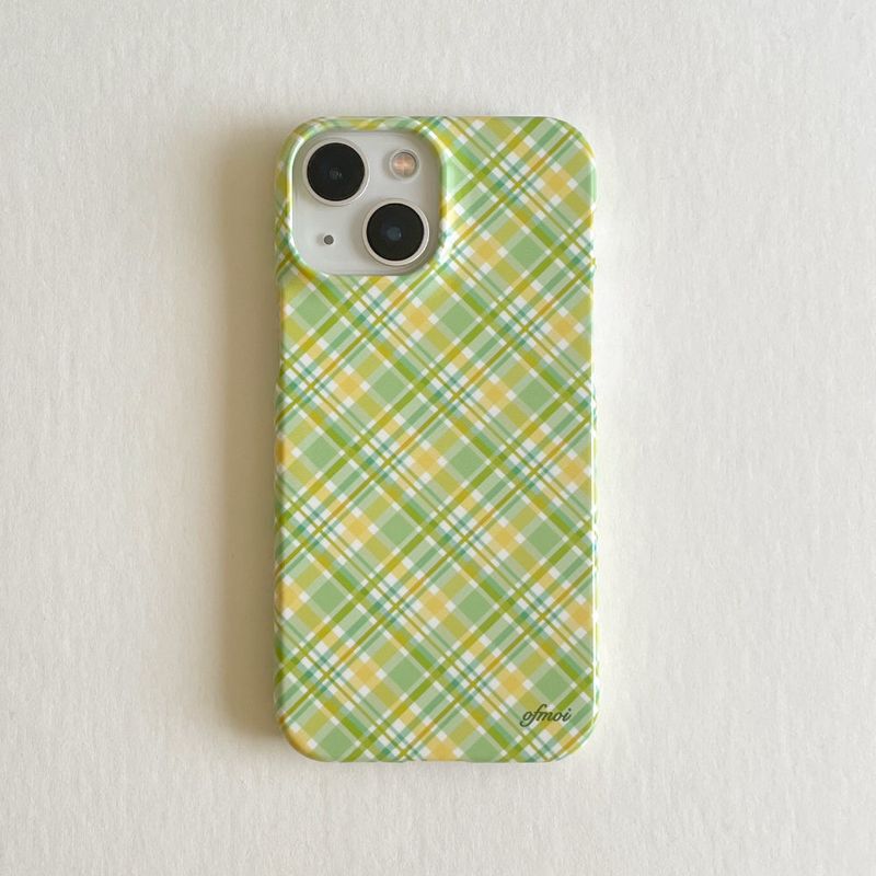 ofmoi（オブモイ）の「メロン チェック グロッシー ハード フォン ケース（スマホグッズ/小物）」