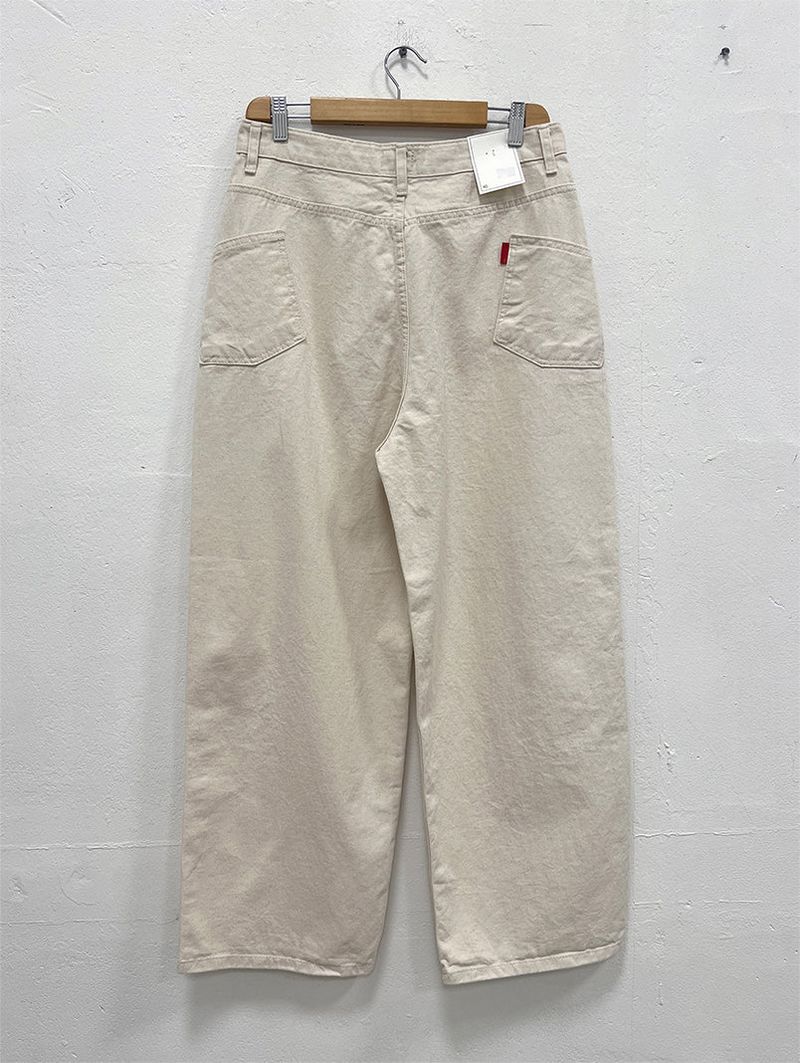 TURN POCKET WIDE COTTON PANTS (2C)