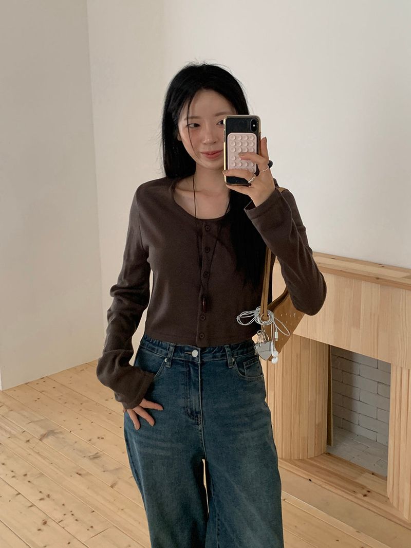 [MADE] PRINKLE LAYERED CROP CARDIGAN