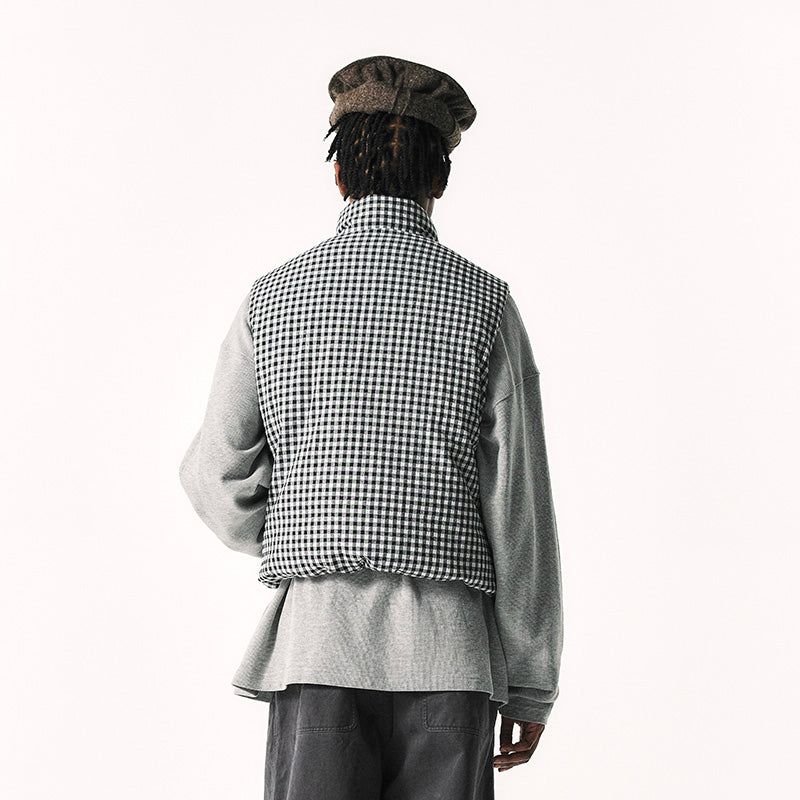 CHECKERED DOWN VEST