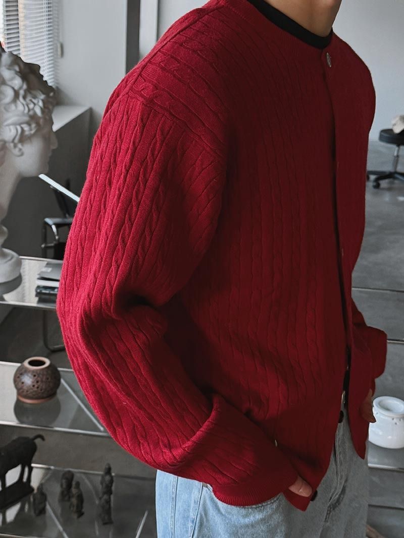 ASCLO Brio Crew Neck Cardigan (9color)