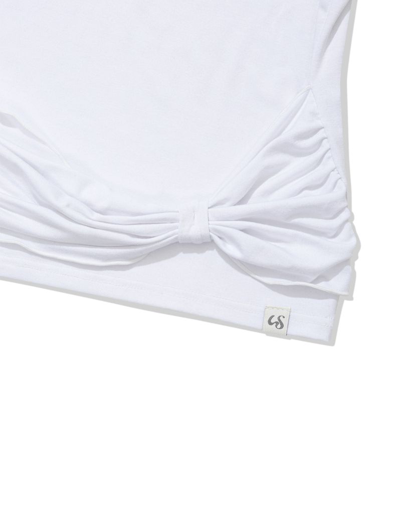 RIBBON SLEEVELESS(WHITE)
