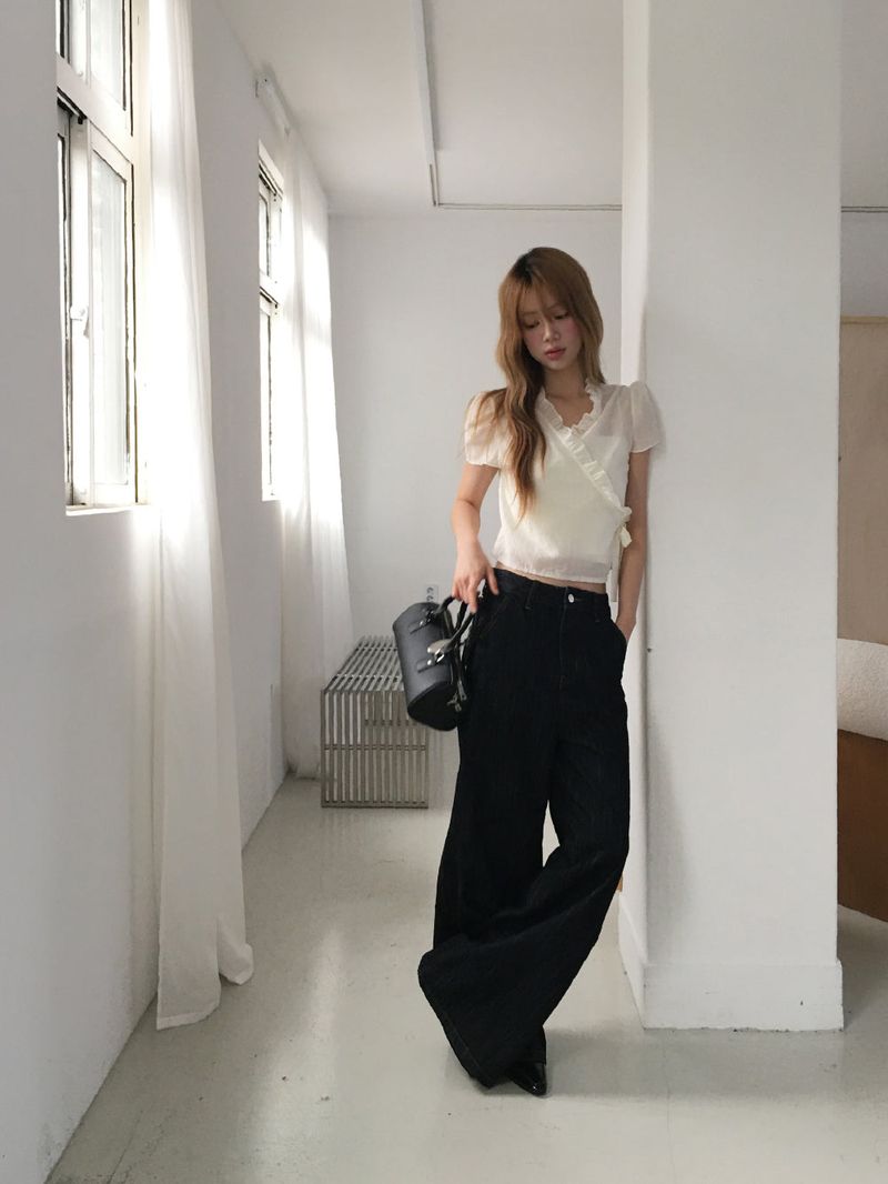 Drum non-fade wide denim