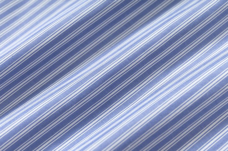 SIGNATURE BACK PATCH HAND-STITCHED CROSS PATCH POCKET STRIPED SHIRT