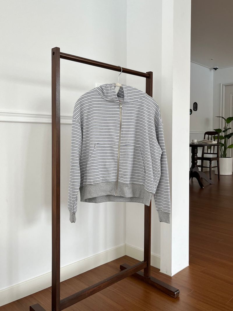 Rage Stripe Hooded Zip-Up (one color)