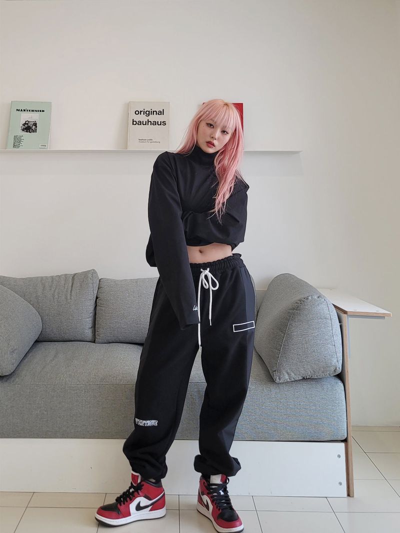 VENTIQUE Square embroidery jogger PT 5color