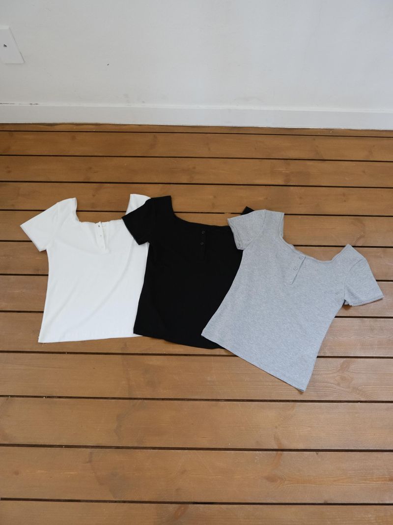 wide neck lace t