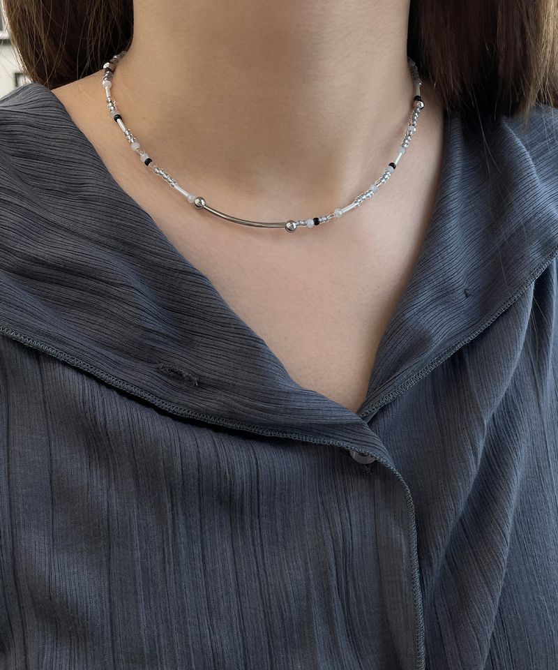 mix steel stick necklace