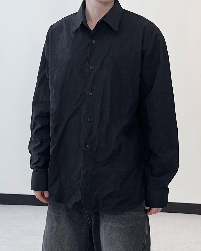 Formal Cotton Washed Oversized Shirt