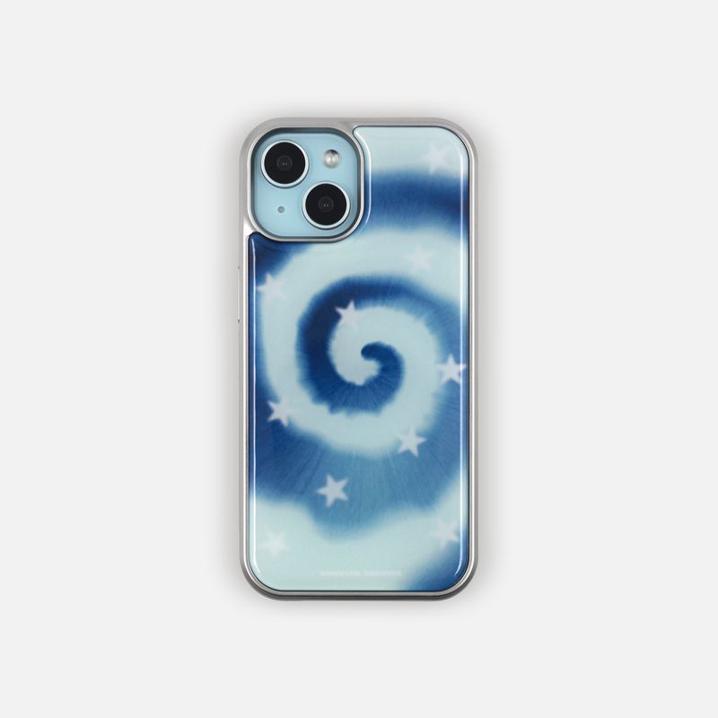 sunvase service（サンベースサービス）の「HYPNOTIC STAR CASE_TEAL BLUE (silver epoxy)（Smartphone Accessories）」