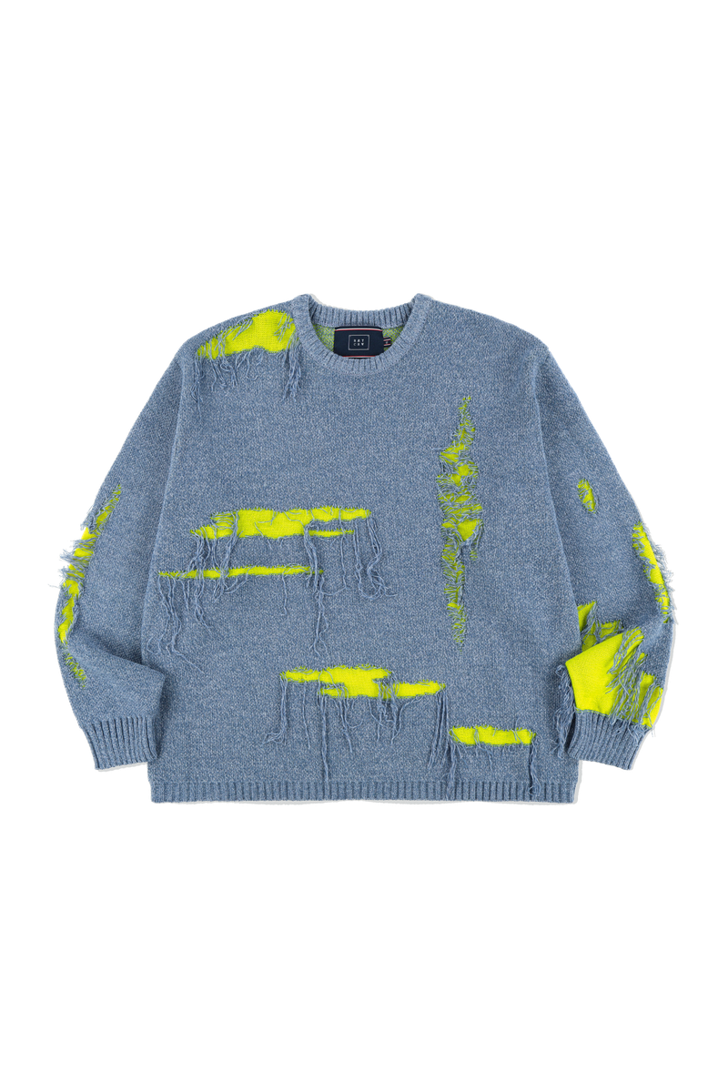 ROUGH DAMAGE KNIT