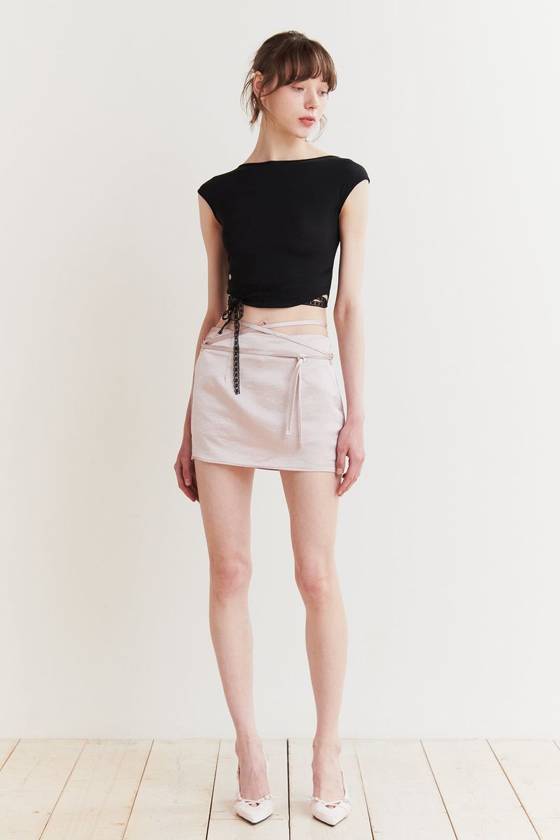PAIN OR PLEASURE（ペインオアプレジャー）の「JADE MINI SKIRT pink（Skirts）」