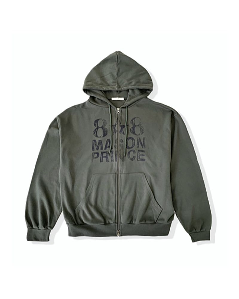 Dakel Vintage Graphic Zip-Up Hoodie