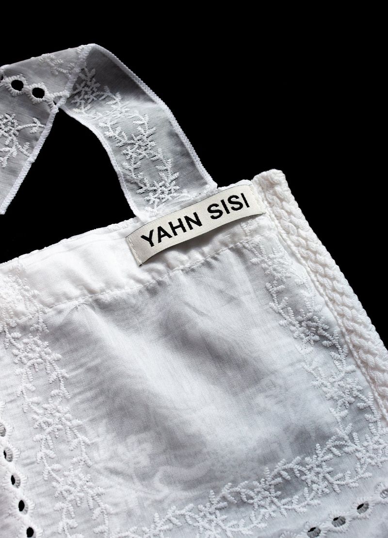 Lace Organza Bag - White