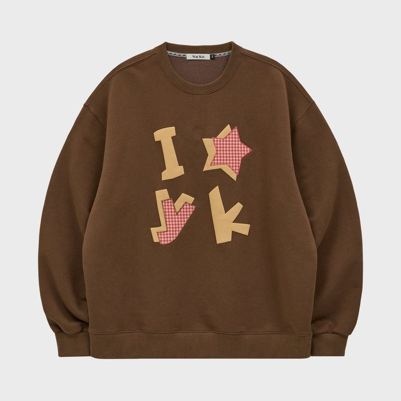 YK Check Applique Sweatshirt