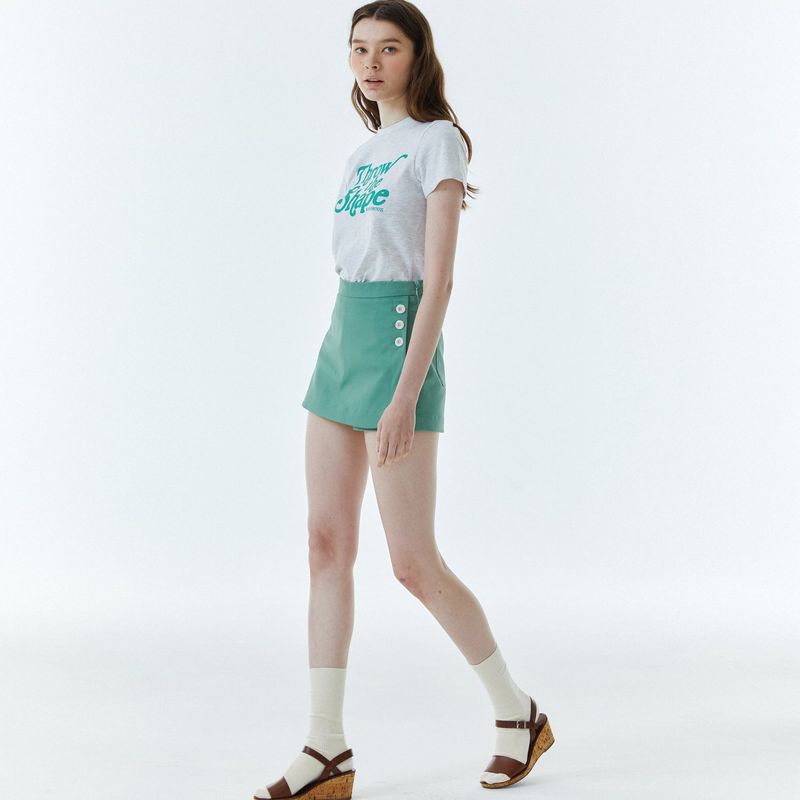Shape Logo Slim Span T-Shirt Melange Gray