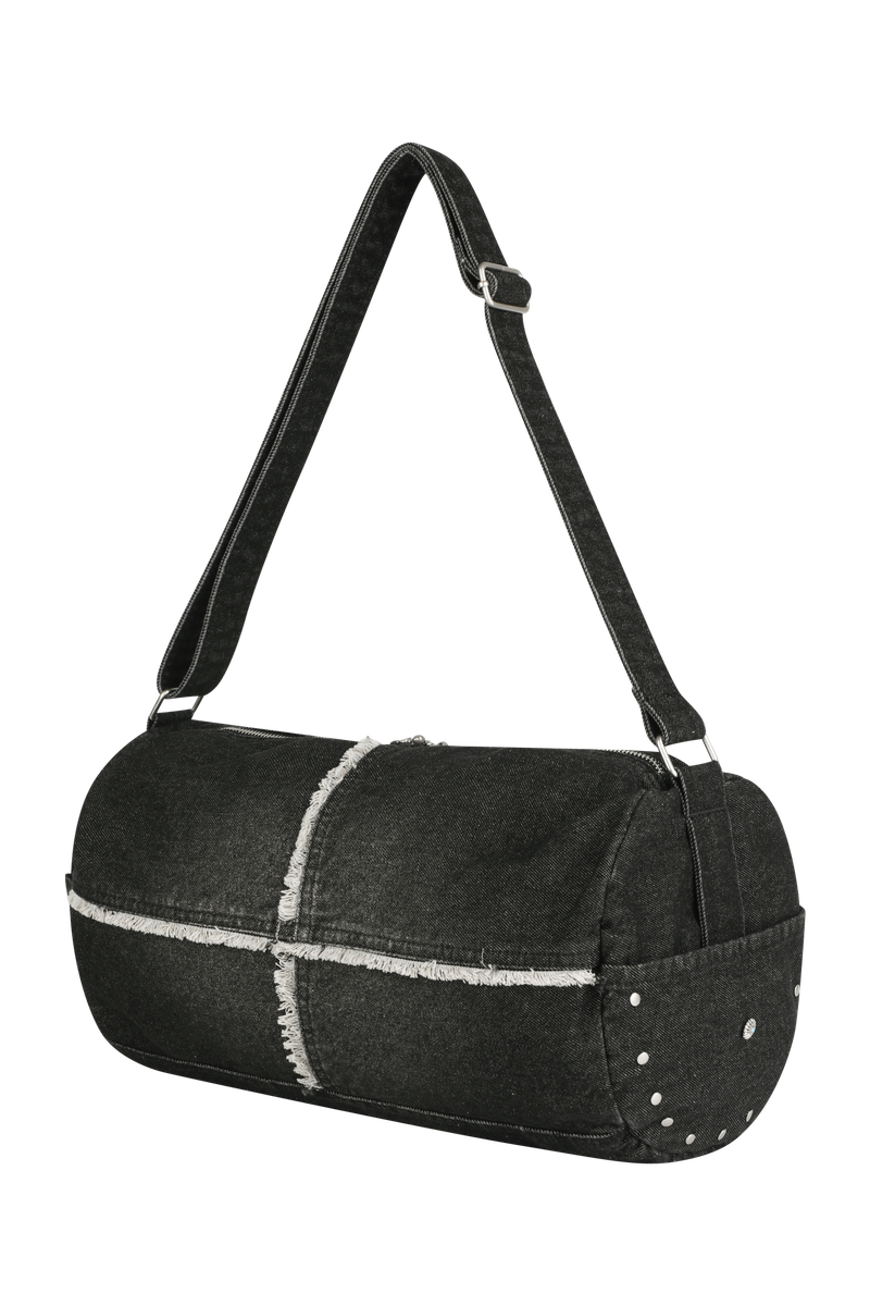 DENIM BARREL BAG