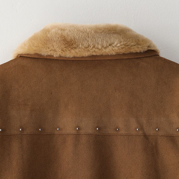 Bluesf searing suede short jacket